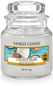 Yankee Candle, coconut splash, giara piccola, candele profumate, profumi, regalo, colori, candele americane